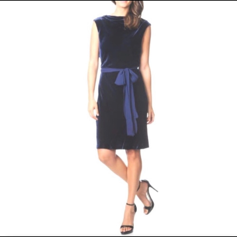 NWT BCBG MaxAzria Dark Navy Velvet Dress